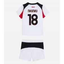 AC Milan Christopher Nkunku #18 Bortaställ Barn 2025-26 Korta ärmar (+ Korta byxor)